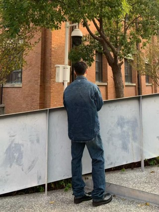 Vintage Dark Wash Denim Shirt Jacket view 4