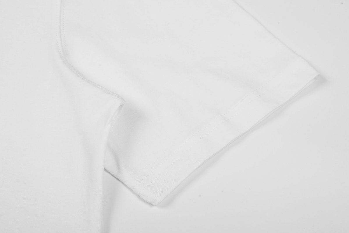White Short Sleeve T-Shirt with Black Heart Graphic Print view