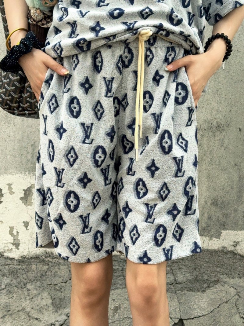 Louis Vuitton Monogram Shorts Grey Navy view