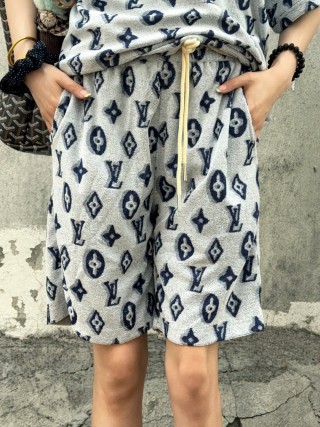 Louis Vuitton Monogram Shorts Grey Navy view 2
