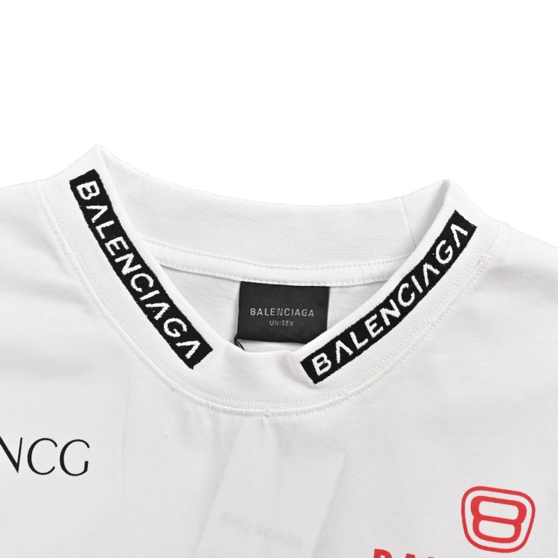 White Multi-Logo Graphic Short Sleeve T-Shirt view