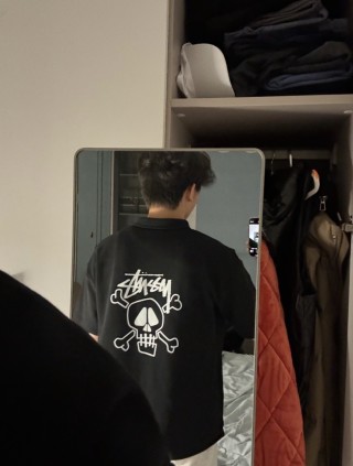 Stüssy Skull Crossbones Black T-Shirt view 5