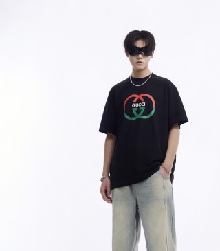 Gucci Interlocking G Logo Black T-Shirt