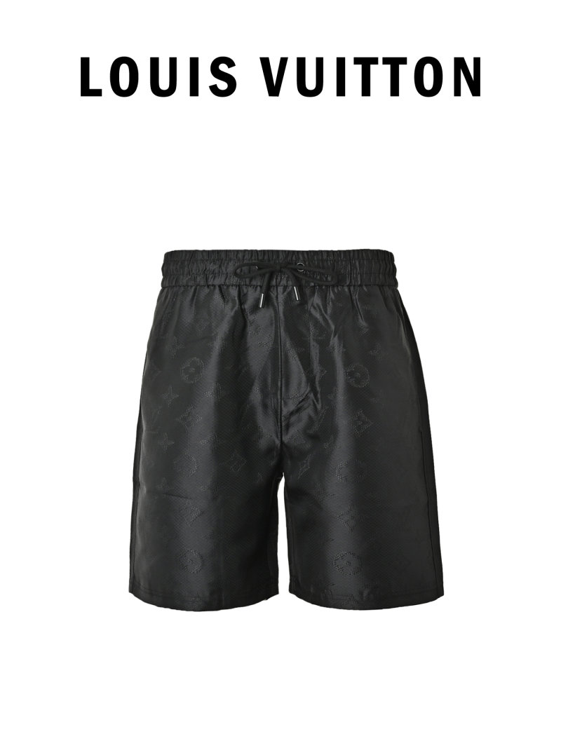 Black Nylon Shorts with Drawstring Waist view