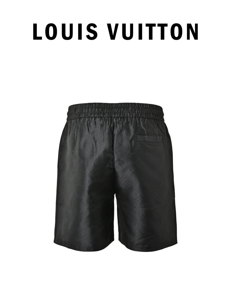 Black Nylon Shorts with Drawstring Waist view