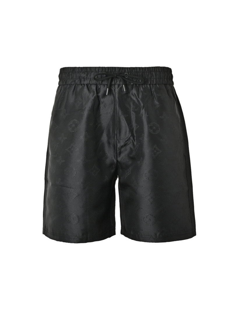 Black Nylon Shorts with Drawstring Waist view