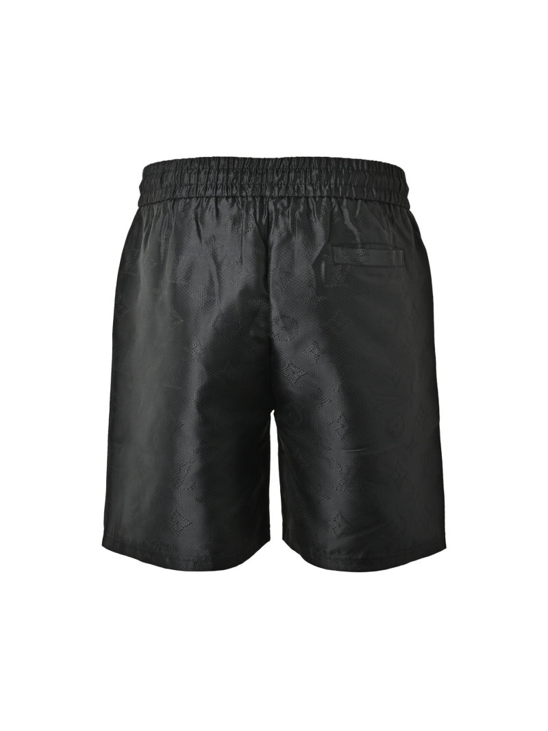 Black Nylon Shorts with Drawstring Waist view