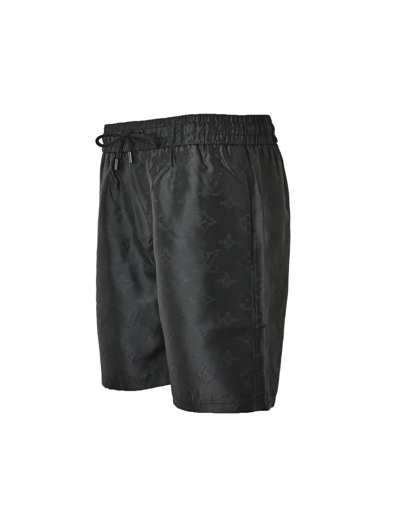 Black Nylon Shorts with Drawstring Waist view