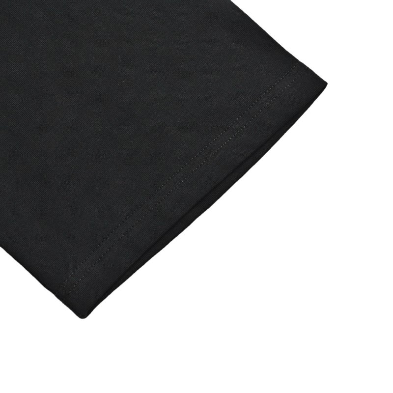 Black Short Sleeve T-Shirt with Gold Circular Emblem view