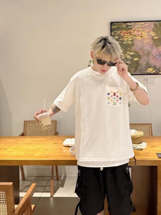 Louis Vuitton Monogram Pocket Cream T-Shirt