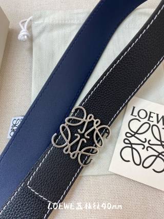 Loewe Anagram Leather Belt Black 4.0cm view 6