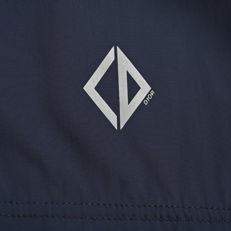 Navy Zip-Up Lightweight Jacket with Diamond Logo view