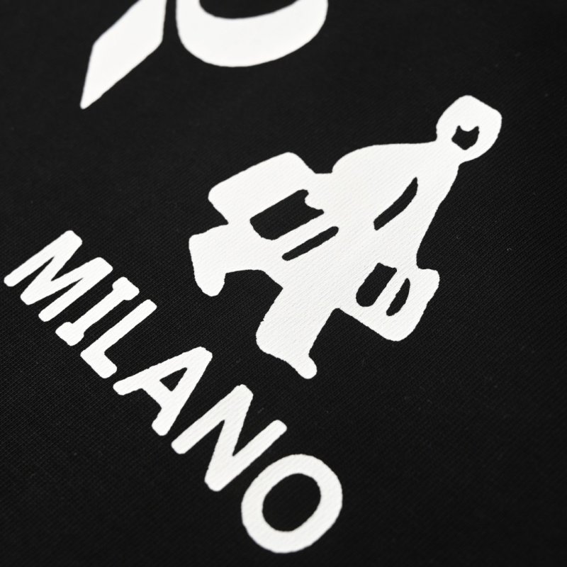 Prada Milano Arched Logo T-Shirt - Black view