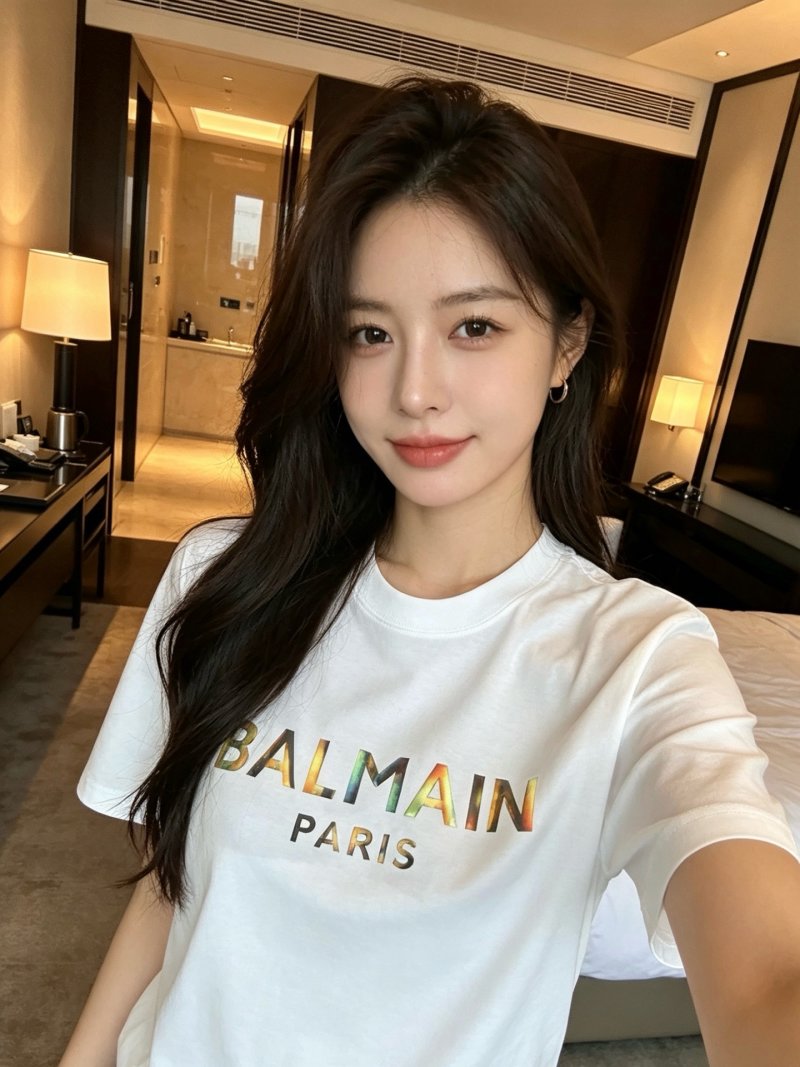 Balmain Paris White Logo T-Shirt view