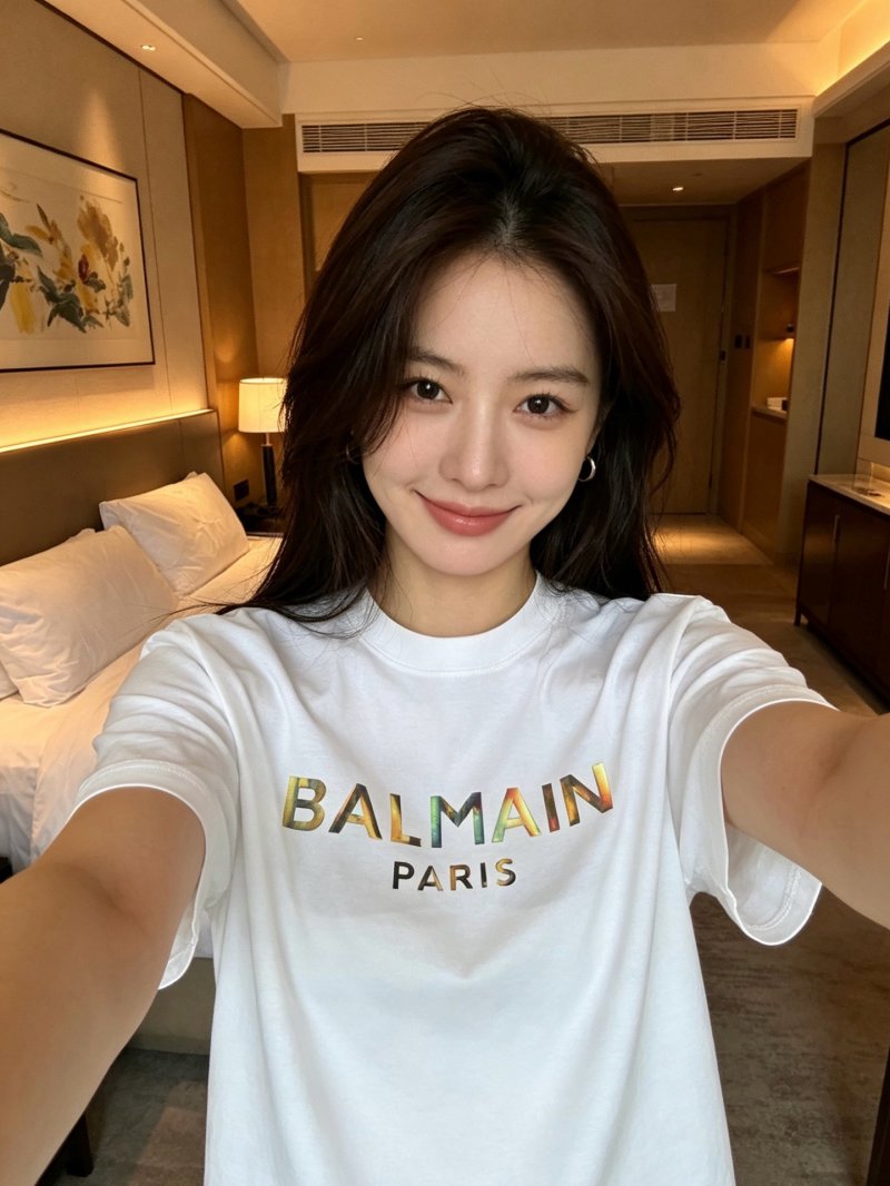 Balmain Paris White Logo T-Shirt view