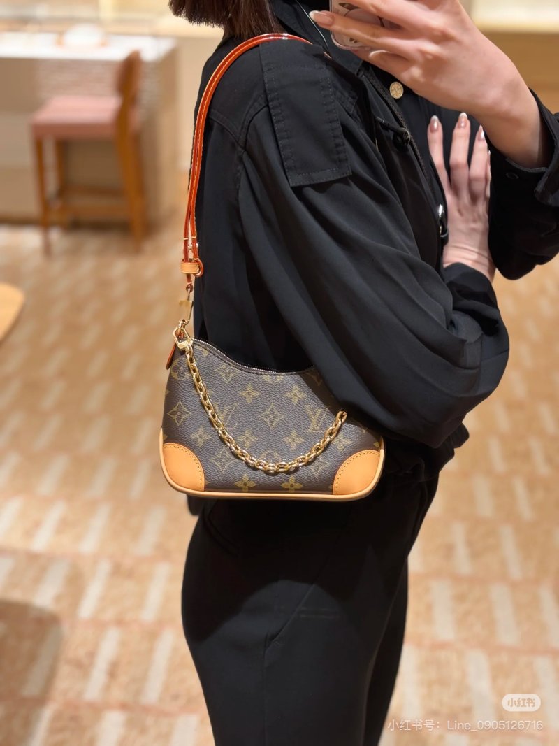 Louis Vuitton Monogram Canvas Shoulder Bag - Brown/Tan view
