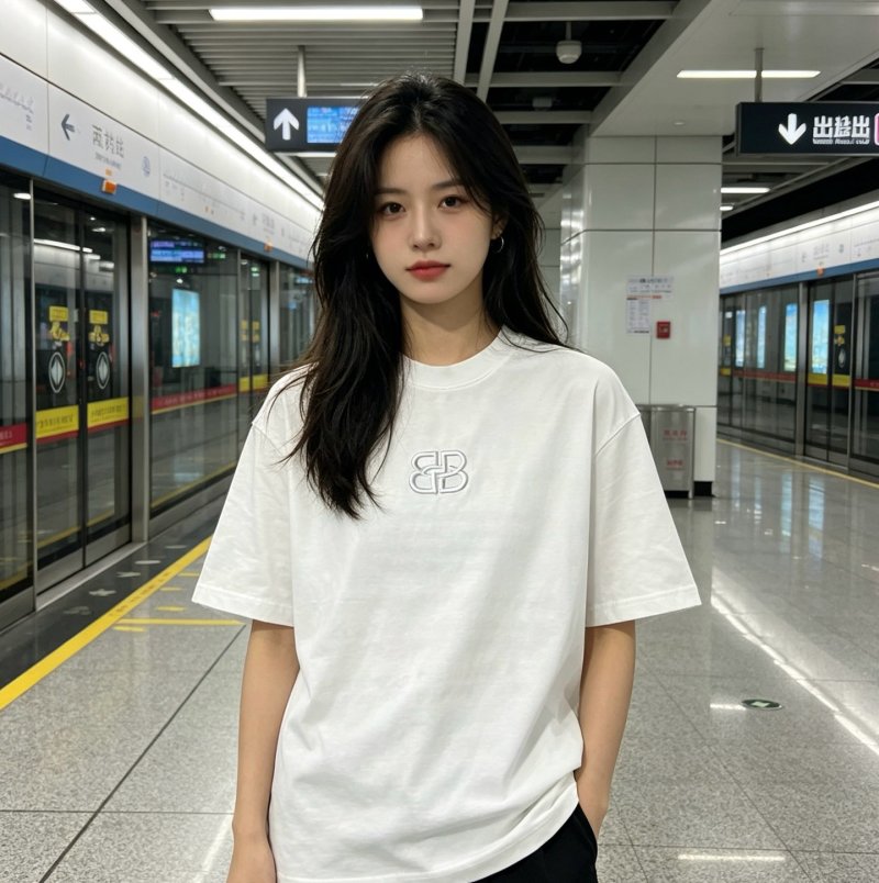 Balenciaga BB Logo White T-Shirt