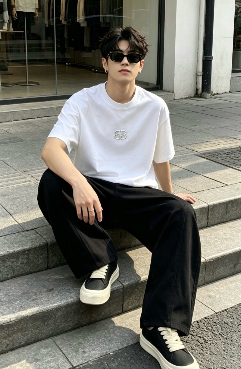 Balenciaga BB Logo White T-Shirt view