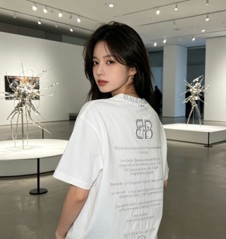 Balenciaga BB Logo White T-Shirt view 7