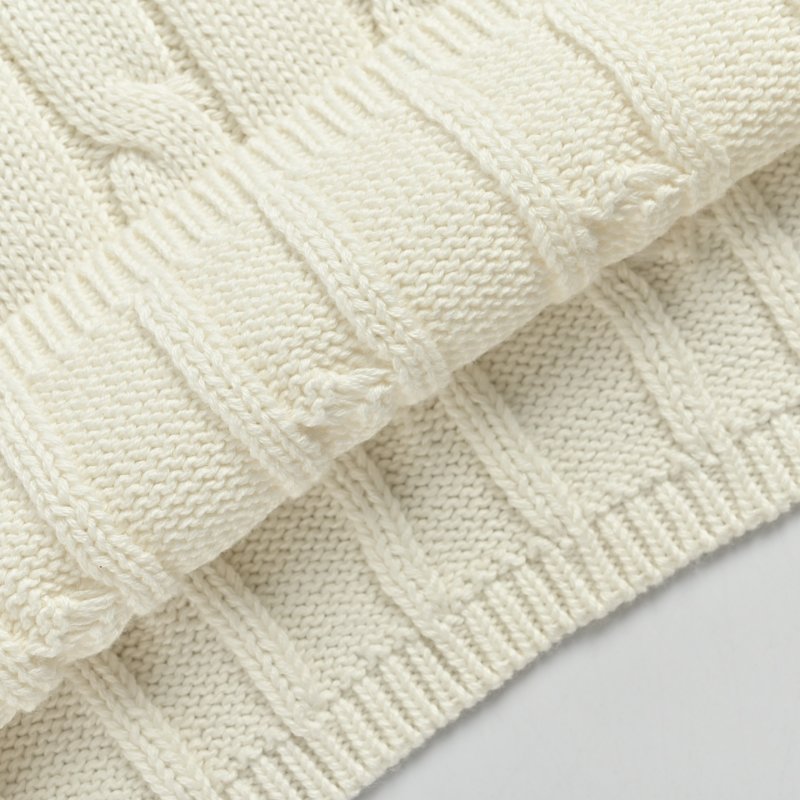 Cream Cable Knit Sleeveless Vest view