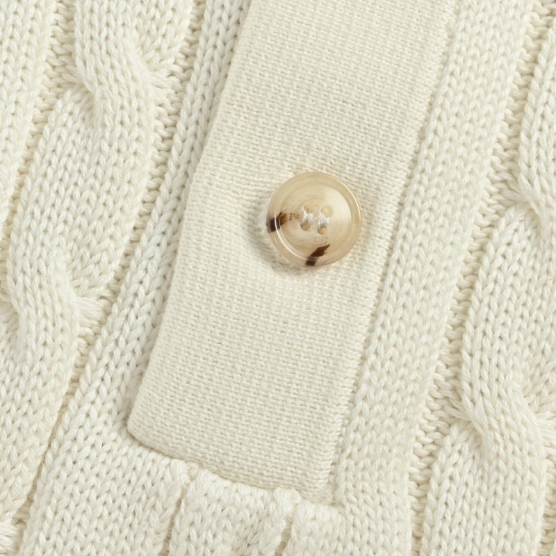 Cream Cable Knit Sleeveless Vest view