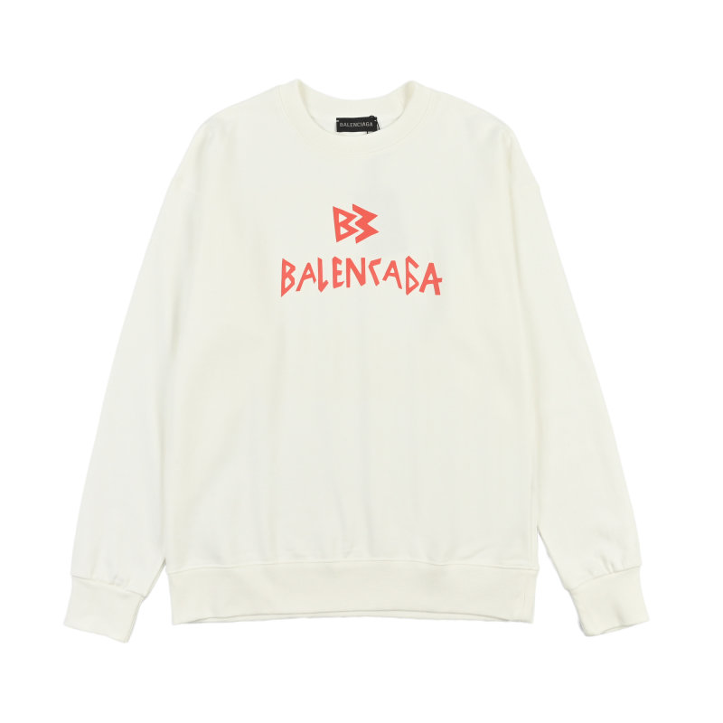 Balenciaga Red Logo Cream Oversized Hoodie view