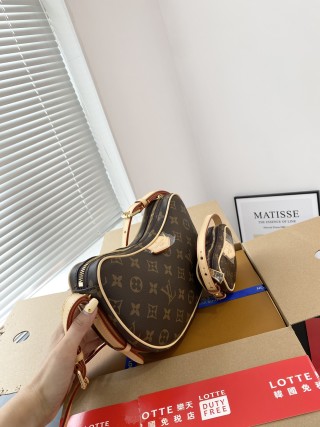 Louis Vuitton Loop Monogram Canvas Shoulder Bag Brown view 3