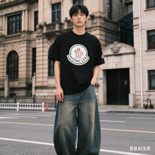 Moncler Black Logo T-Shirt view 2
