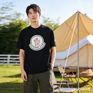 Moncler Black Logo T-Shirt view 4