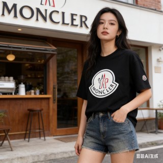 Moncler Black Logo T-Shirt view 5