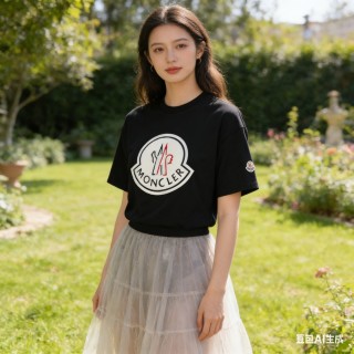 Moncler Black Logo T-Shirt view 8