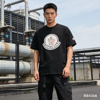 Moncler Black Logo T-Shirt view 9