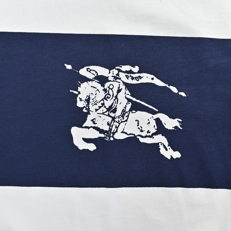 White Navy Stripe Short Sleeve T-Shirt with Graphic Print view