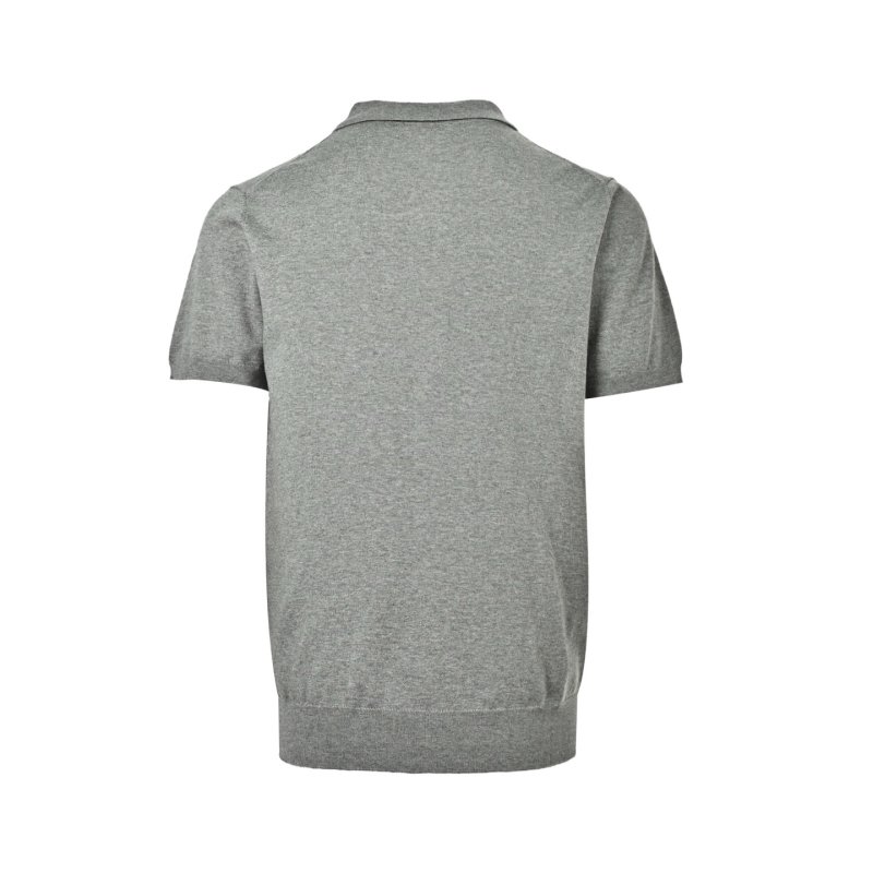 Prada Grey Knit Polo Shirt view