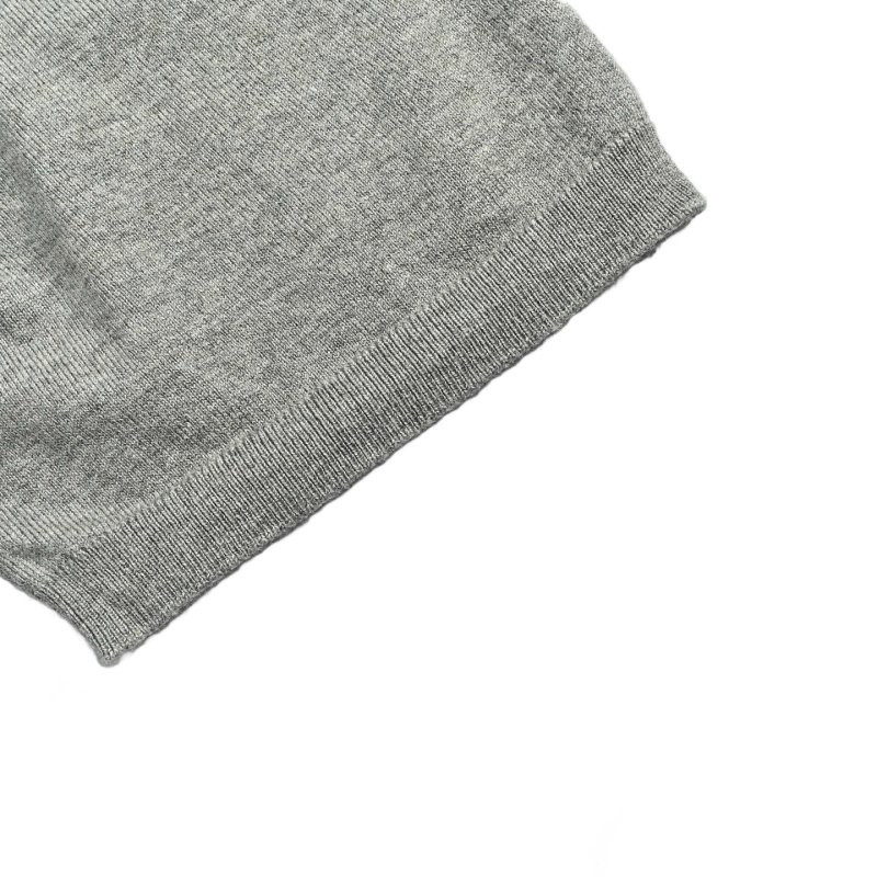 Prada Grey Knit Polo Shirt view
