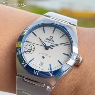 Omega Constellation 41mm Steel Blue Dial Watch view 3