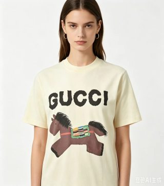 Gucci Horsebit Print Cream T-Shirt