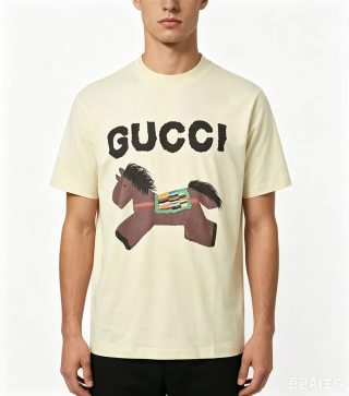 Gucci Horsebit Print Cream T-Shirt view 3