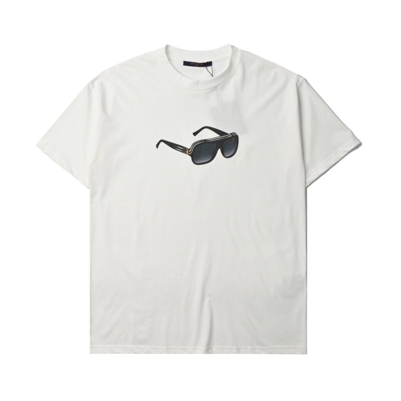 White Sunglasses Graphic Short Sleeve T-Shirt view