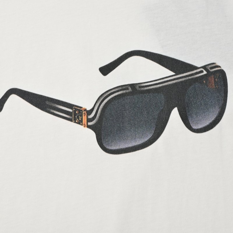 White Sunglasses Graphic Short Sleeve T-Shirt view
