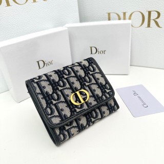 Dior 2025 CD Monogram Black Compact Wallet view 2