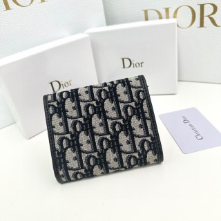 Dior 2025 CD Monogram Black Compact Wallet view 3