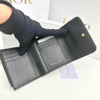 Dior 2025 CD Monogram Black Compact Wallet view 8