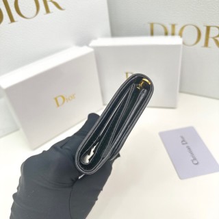 Dior 2025 CD Monogram Black Compact Wallet view 9