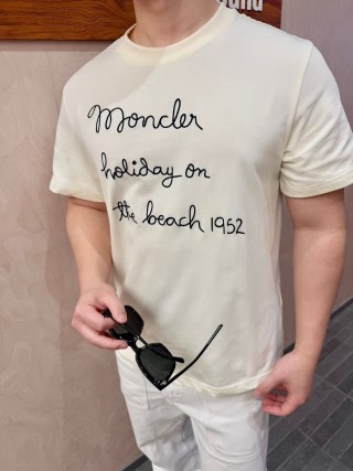 Moncler Holiday on the Beach 1952 Cream T-Shirt view 2