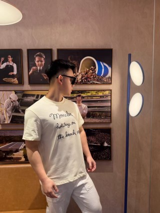 Moncler Holiday on the Beach 1952 Cream T-Shirt view 3
