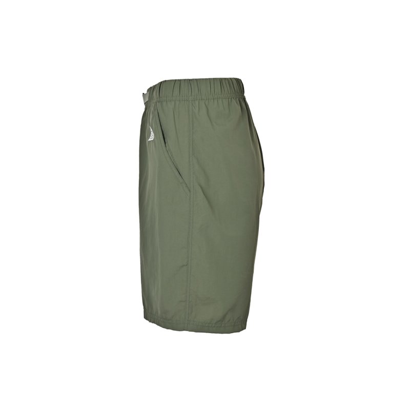 Sage Green Nylon Shorts with Drawstring view