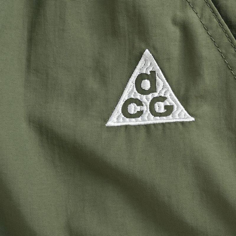 Sage Green Nylon Shorts with Drawstring view