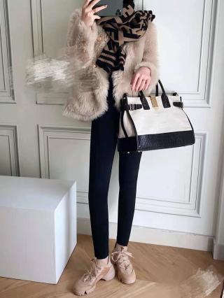 Fendi FF Monogram Wool Blend Scarf Beige Black view 5
