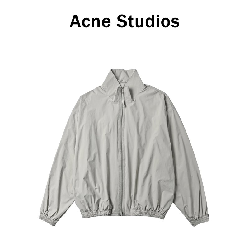Beige Oversized Windbreaker Jacket view